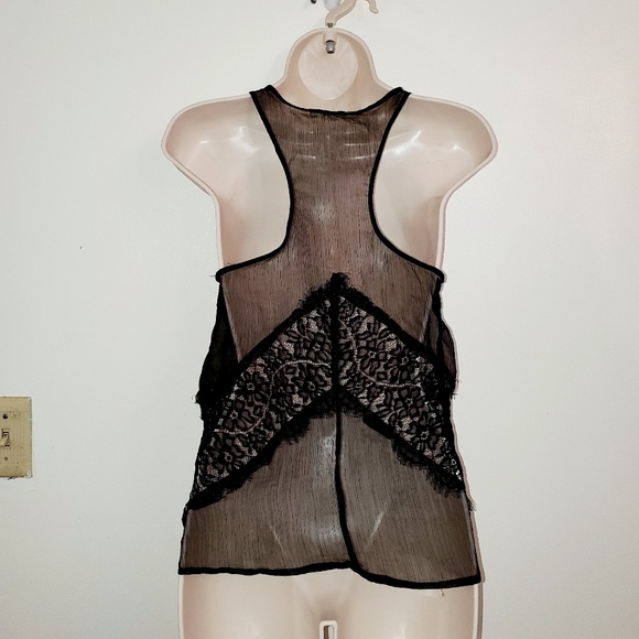 Mind Code black Sheer Sleeveless top - Picture 5 of 8